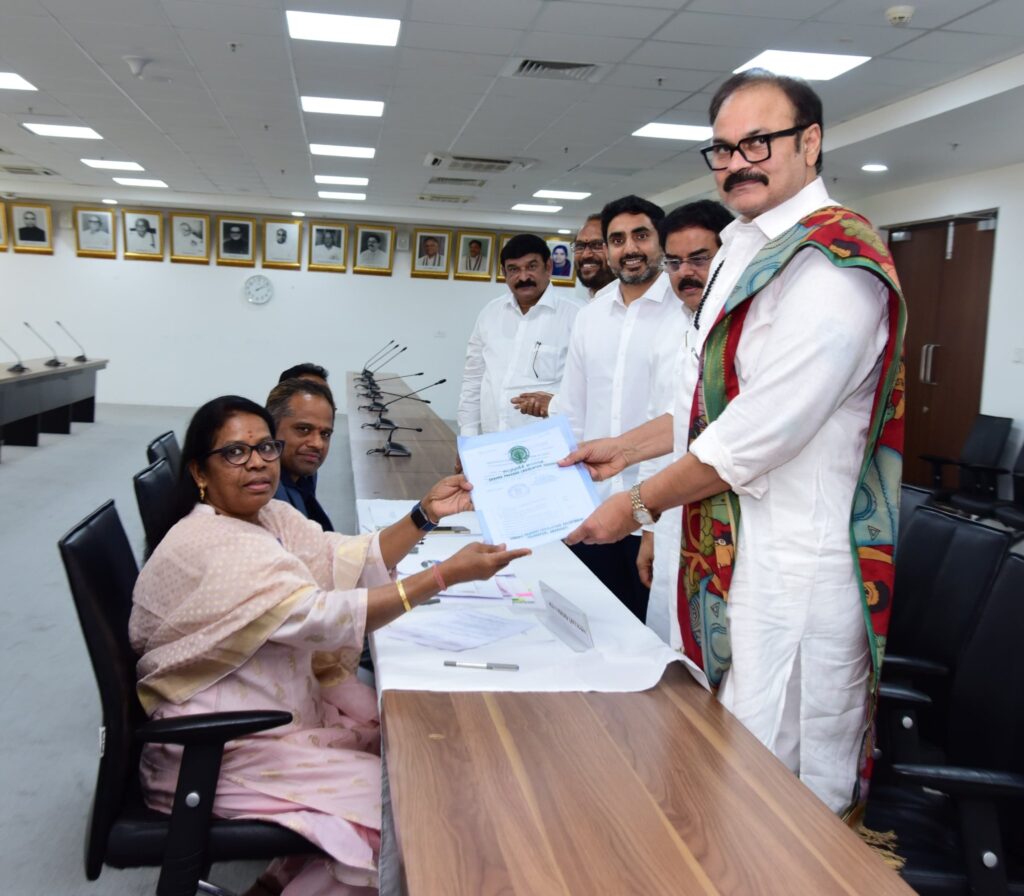 Konidela Nagababu Nomination for MLA quota MLC candidate from Jamasena