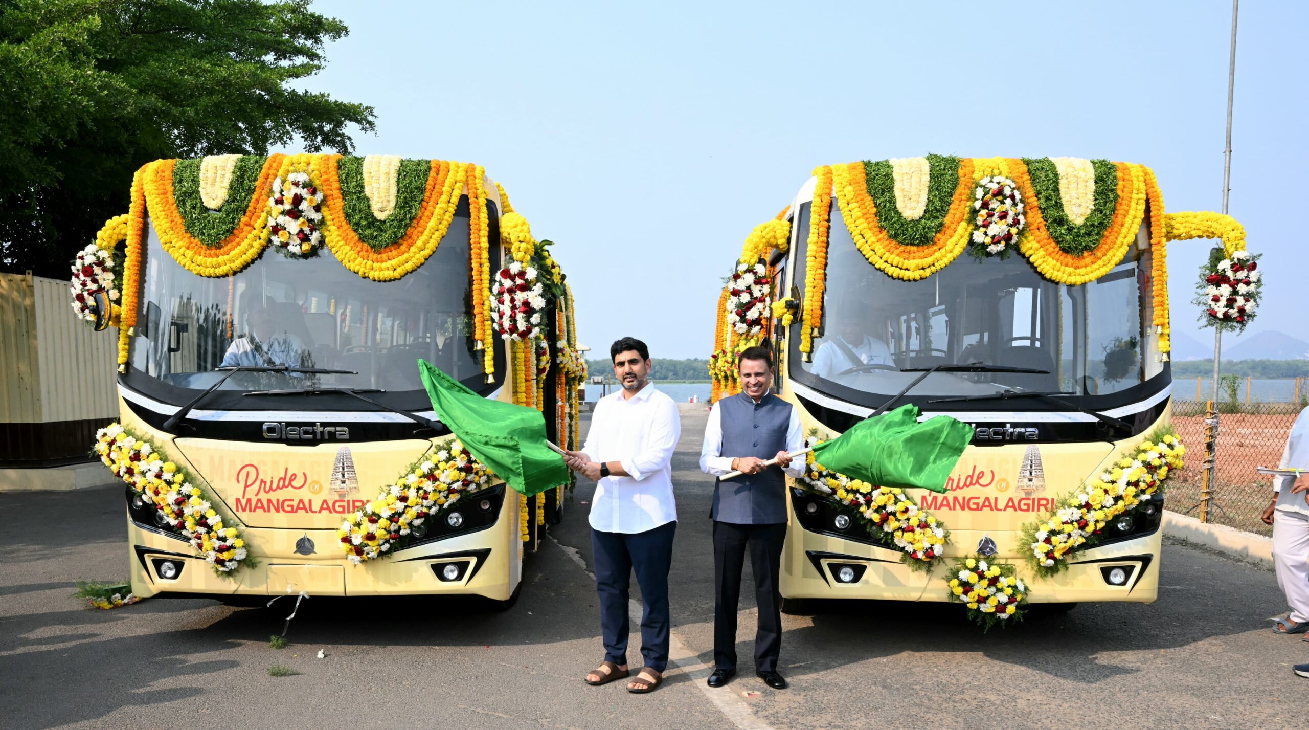 Free Electric Bus Service started to cater patients who wish to come to AIIMS Hospital by Nara Lokesh